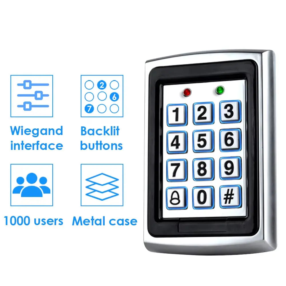 1000 Users RFID Password Access Control Suit Is Applicable to Most Door 125Khz Card Reader Keyboard Access Control System