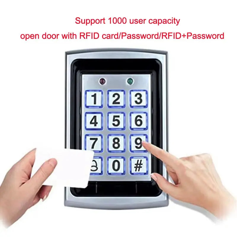 1000 Users RFID Password Access Control Suit Is Applicable to Most Door 125Khz Card Reader Keyboard Access Control System