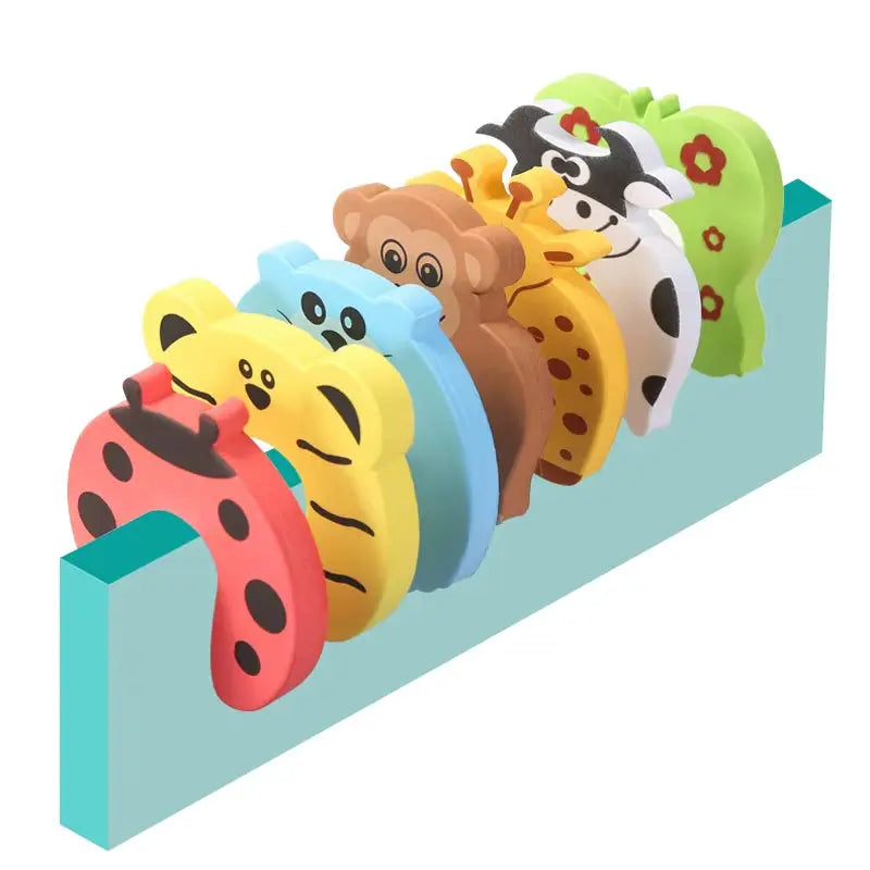 5PCS Baby Security Protection Door Stopper Furniture Protection Card Animal Finger Protector Baby Care Safety Kids Locks