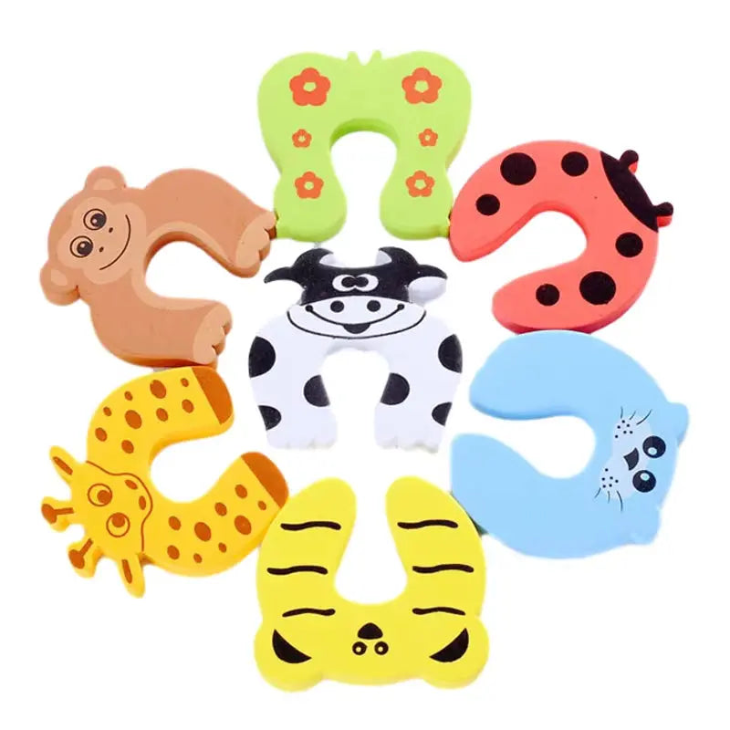 5PCS Baby Security Protection Door Stopper Furniture Protection Card Animal Finger Protector Baby Care Safety Kids Locks