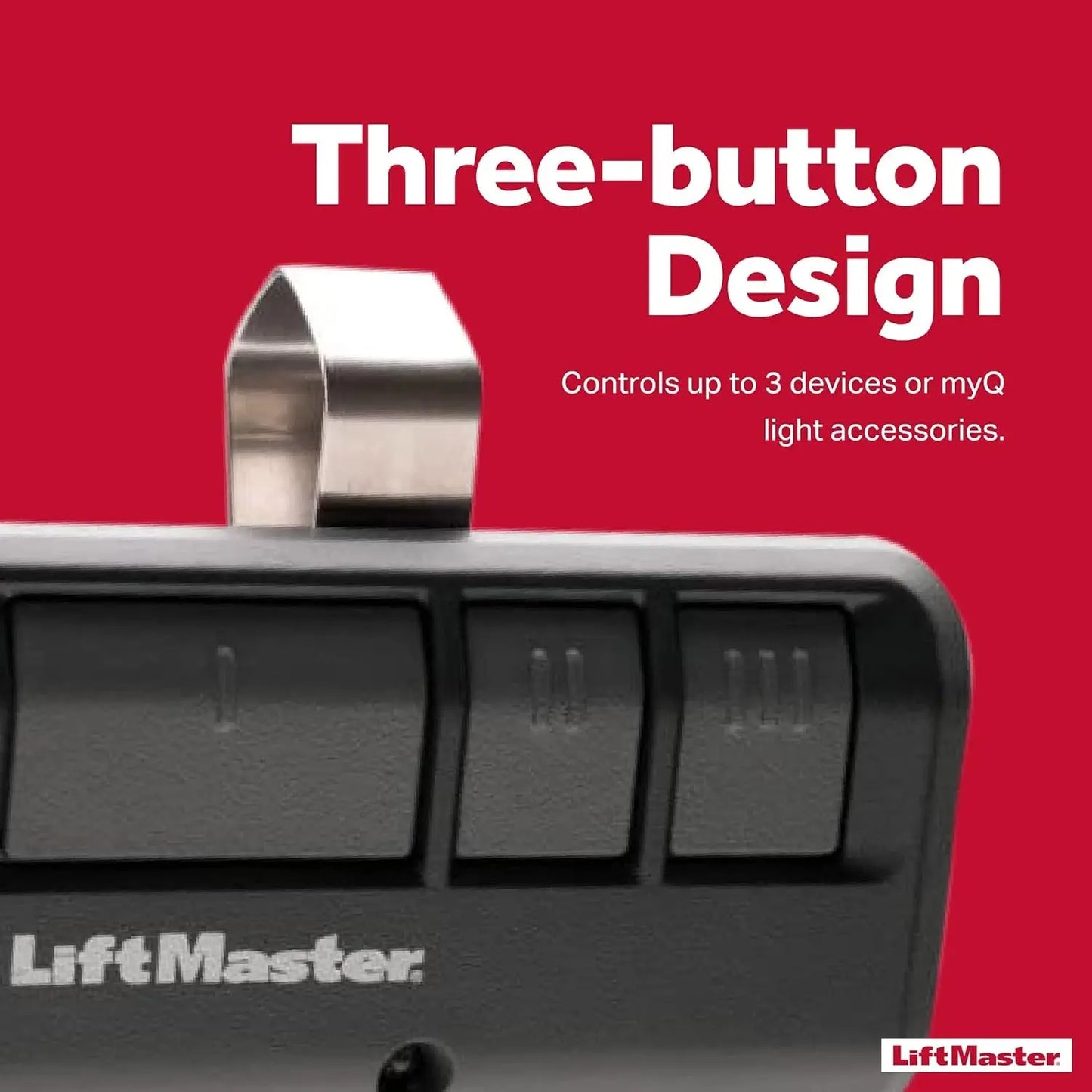 893LM Security+ 2.0 3-Button Visor Clip Garage Door Opener Remote Control - Pack of 1