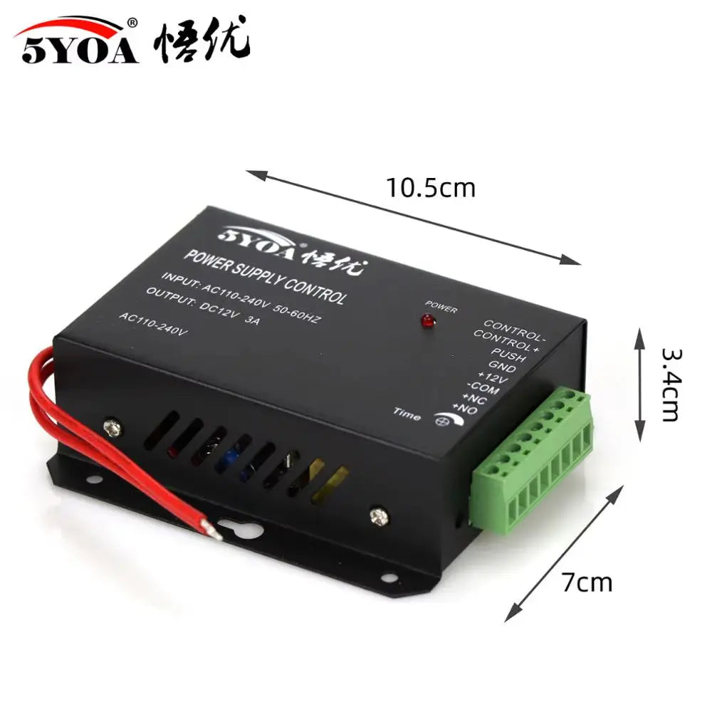 DC 12V Door Access Control System Switch Power Supply 3A 5A / AC 110~260V RFID Fingerprint Access Control System