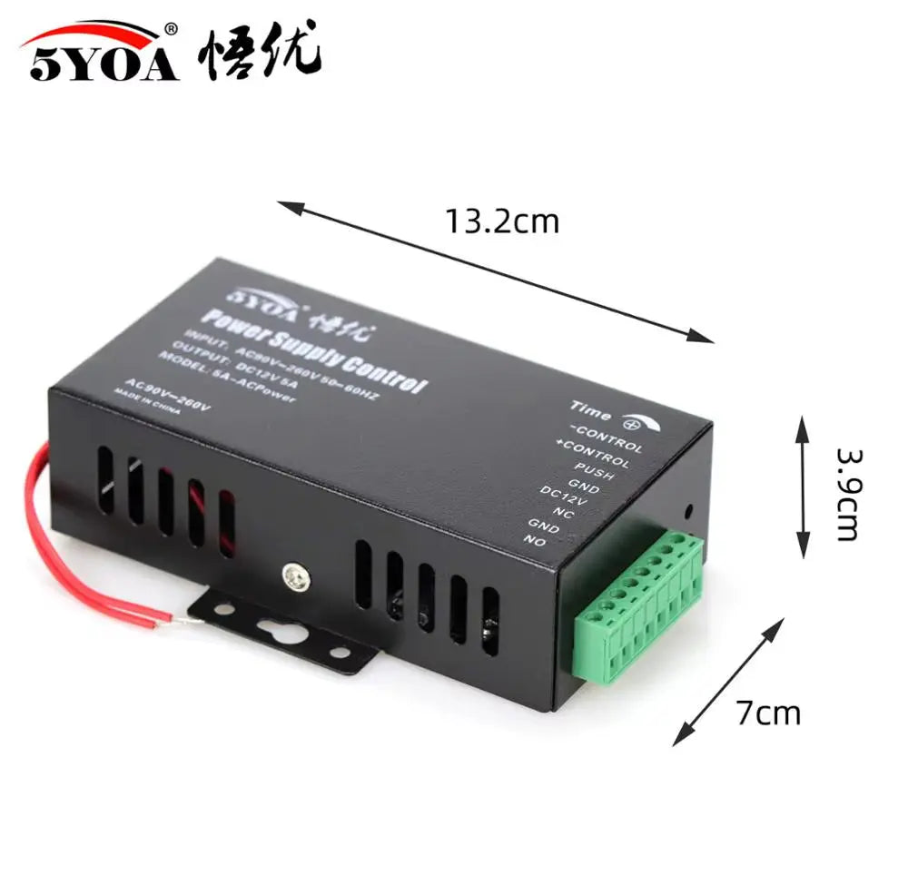 DC 12V Door Access Control System Switch Power Supply 3A 5A / AC 110~260V RFID Fingerprint Access Control System