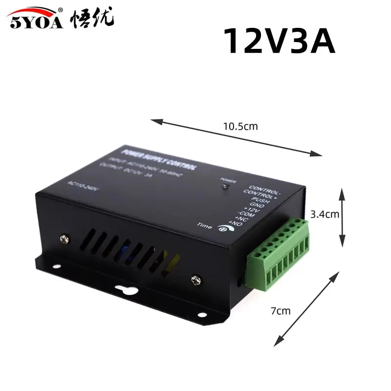 DC 12V Door Access Control System Switch Power Supply 3A 5A / AC 110~260V RFID Fingerprint Access Control System