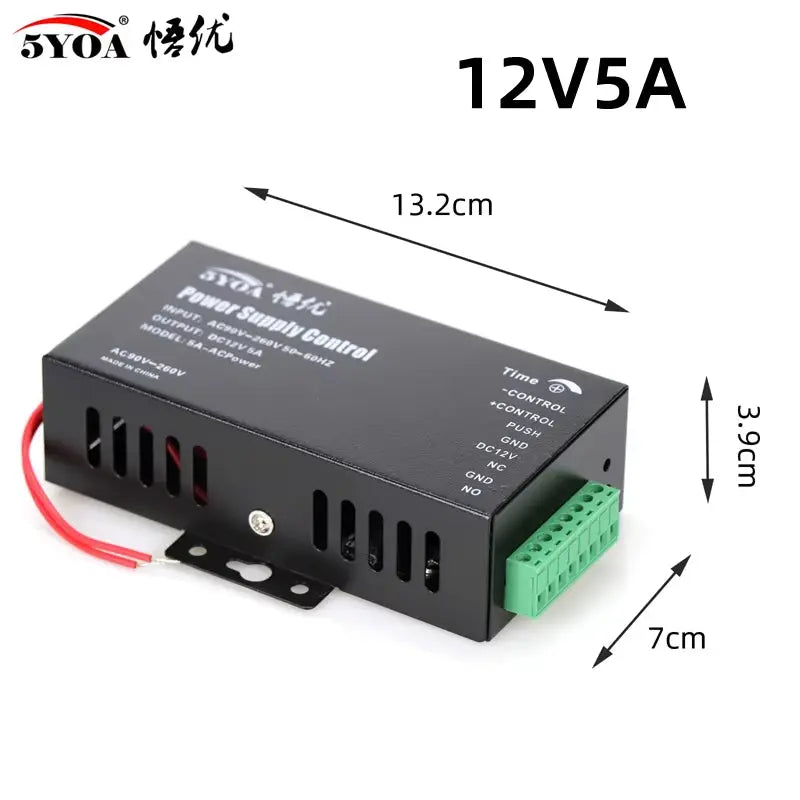 DC 12V Door Access Control System Switch Power Supply 3A 5A / AC 110~260V RFID Fingerprint Access Control System