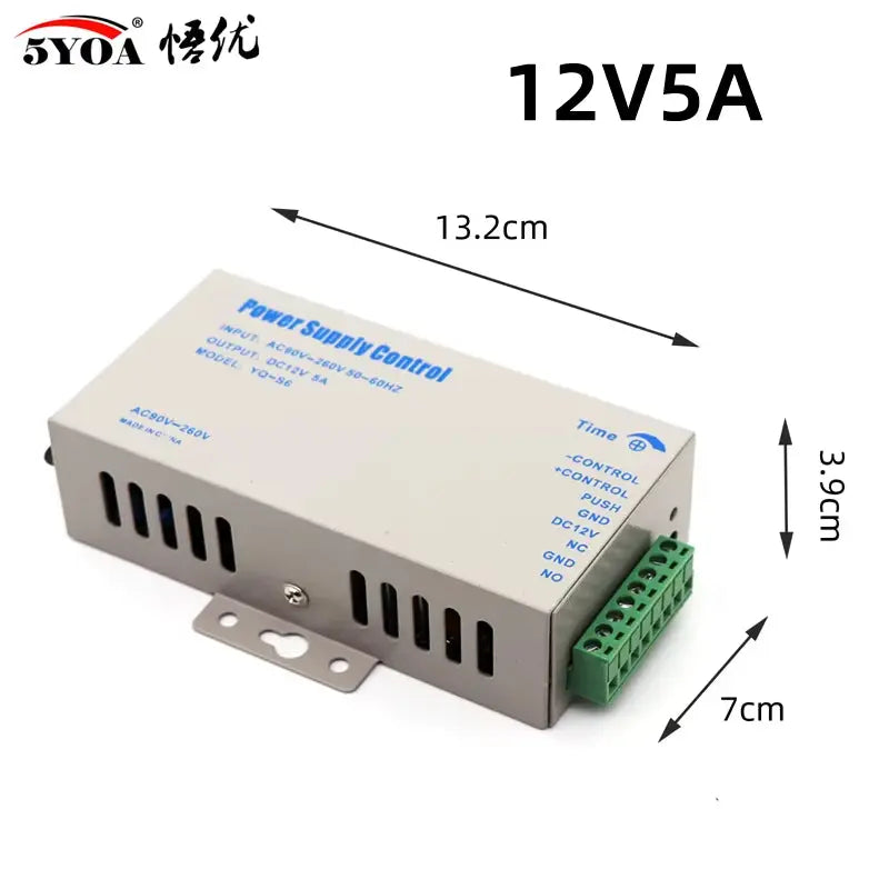 DC 12V Door Access Control System Switch Power Supply 3A 5A / AC 110~260V RFID Fingerprint Access Control System