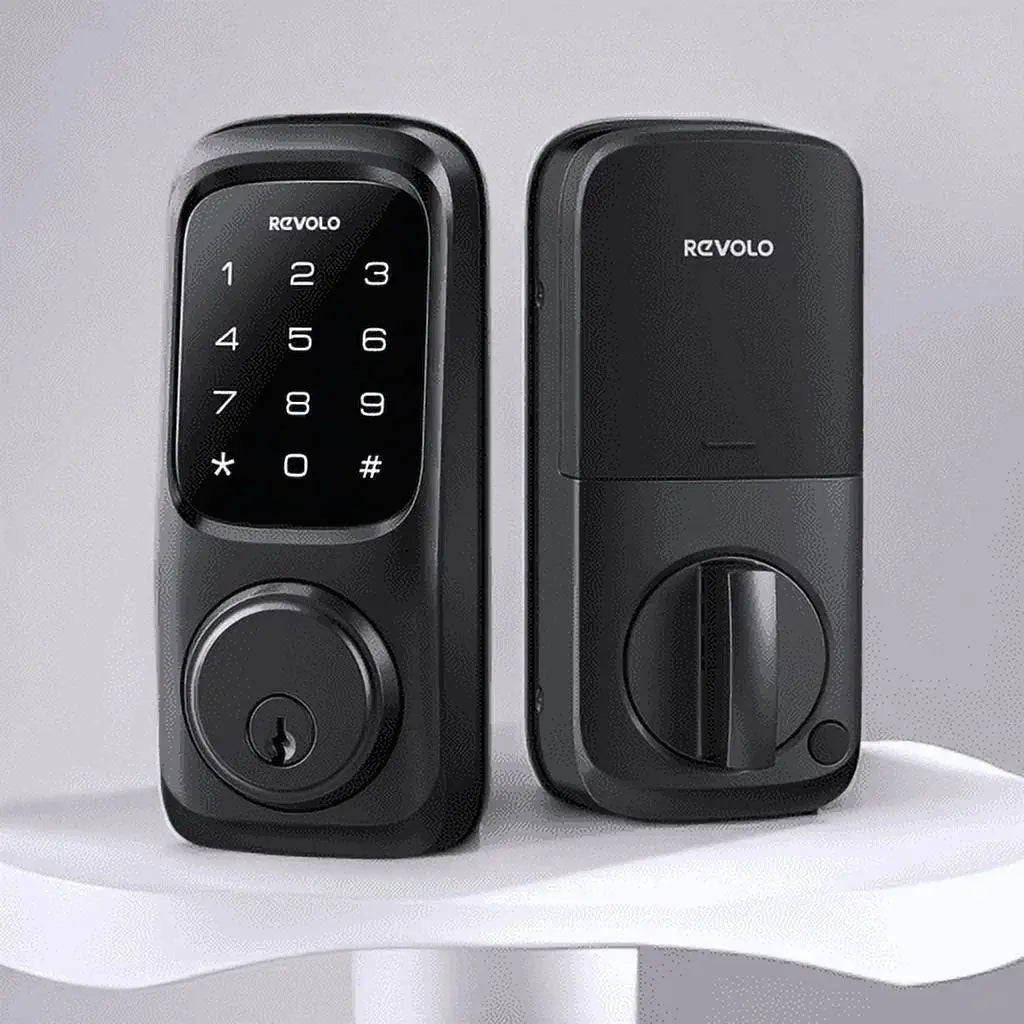 Keyless Entry Door Lock with Touchscreen Keypads, Electronic Deadbolt Lock for Front Door, Digital Smart Door Lock, Auto Lock, Easy Installation-Matte Black