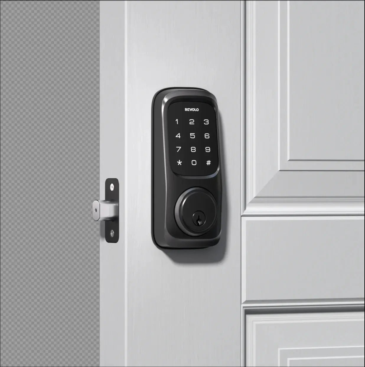 Keyless Entry Door Lock with Touchscreen Keypads, Electronic Deadbolt Lock for Front Door, Digital Smart Door Lock, Auto Lock, Easy Installation-Matte Black