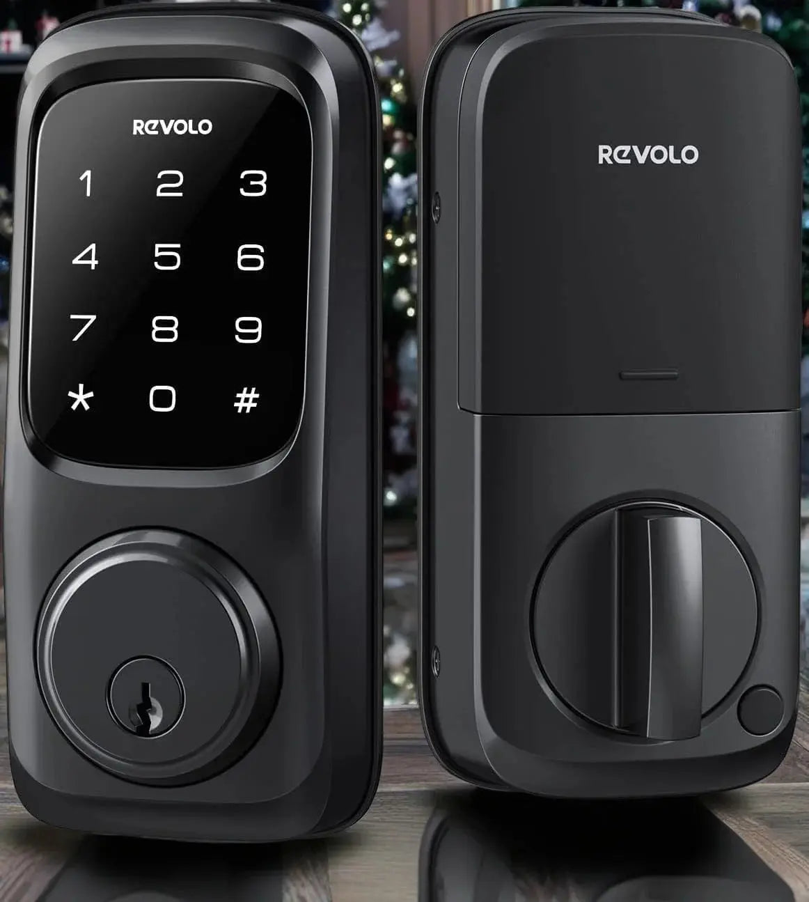 Keyless Entry Door Lock with Touchscreen Keypads, Electronic Deadbolt Lock for Front Door, Digital Smart Door Lock, Auto Lock, Easy Installation-Matte Black