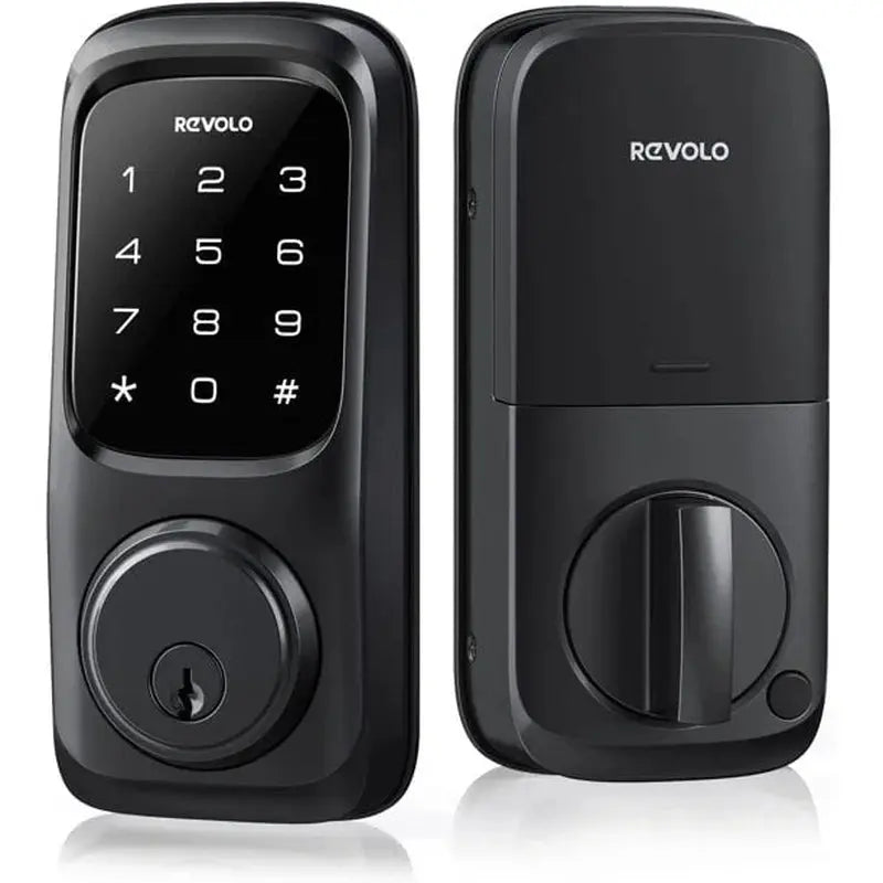 Keyless Entry Door Lock with Touchscreen Keypads, Electronic Deadbolt Lock for Front Door, Digital Smart Door Lock, Auto Lock, Easy Installation-Matte Black