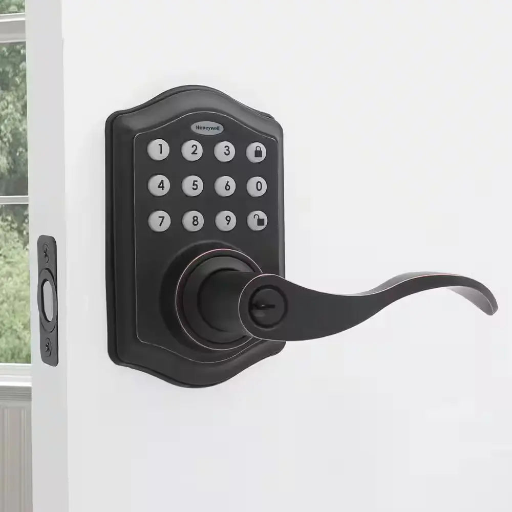Oil Rubbed Bronze Keypad Electronic Door Lever Entry Lock