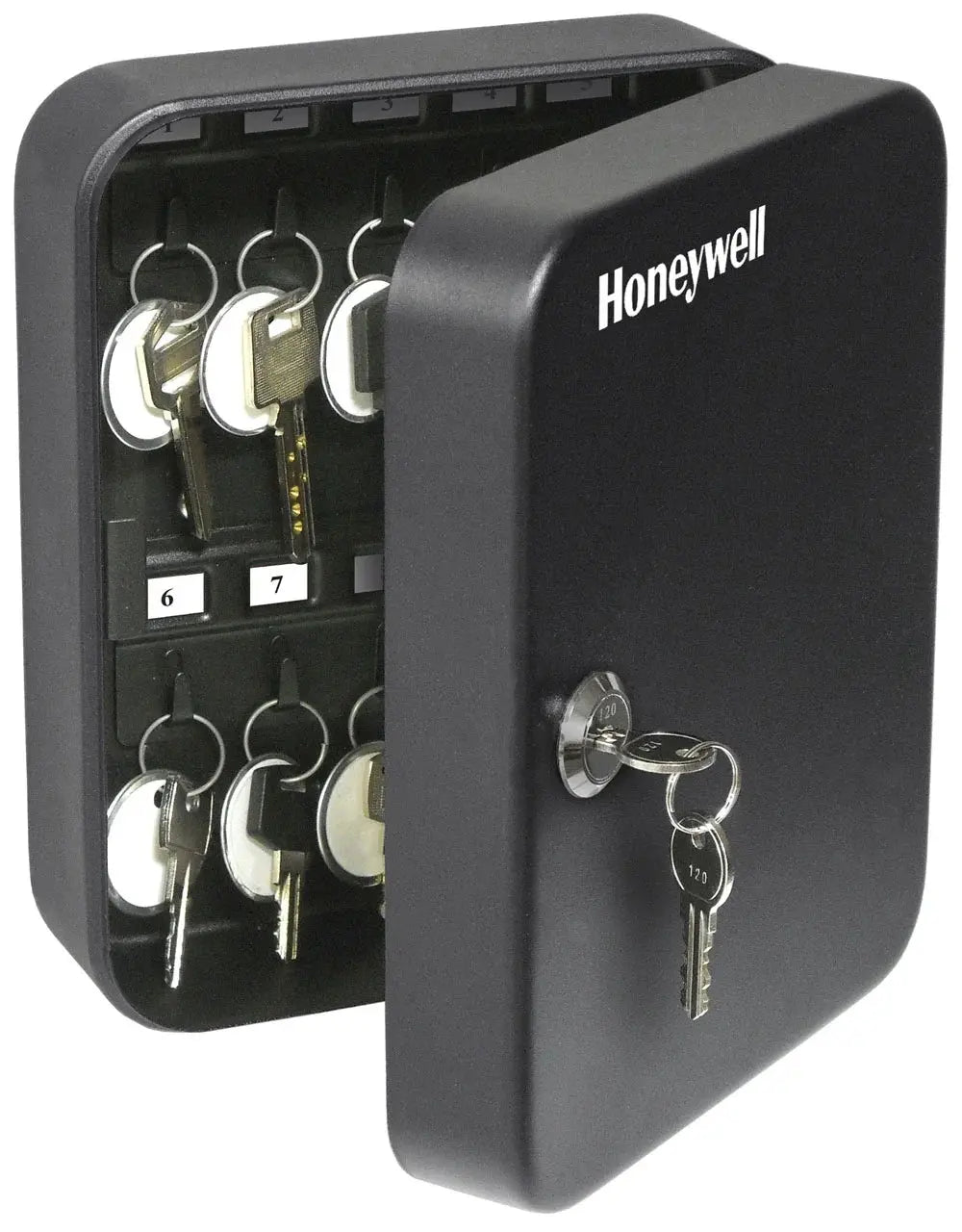 Safes, Steel 24-Key Security Box with Key Lock 24 Key Rings and Tags Included, 6105