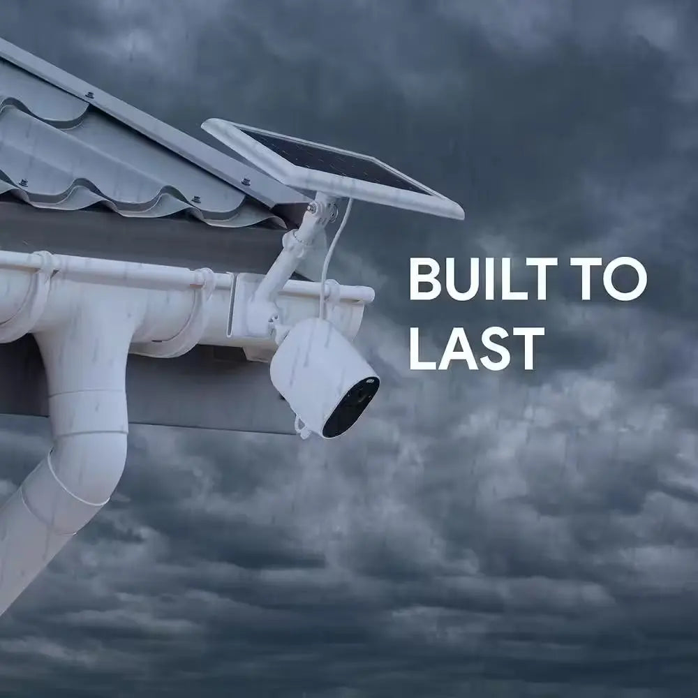 Universal Gutter Mount for Wyze, Blink, Ring, Arlo, Eufy Camera (White) - Mount Your Security Cam and Solar Panel