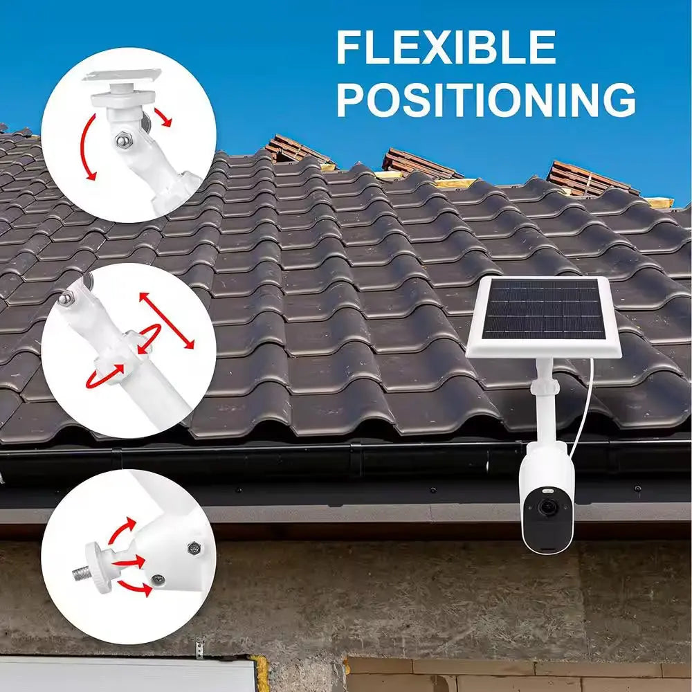 Universal Gutter Mount for Wyze, Blink, Ring, Arlo, Eufy Camera (White) - Mount Your Security Cam and Solar Panel