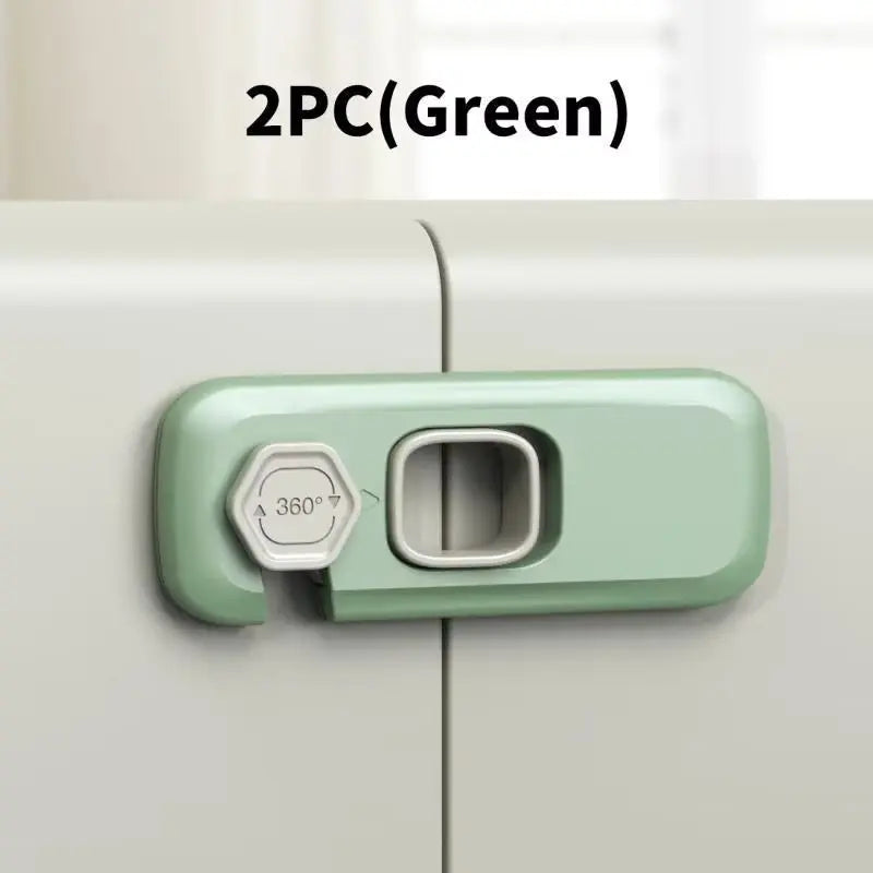 1/2 PCS Child Safety Cabinet Lock Security Protection Home Refrigerator Safety Buckle Baby Anti-Pinch Hand Drawer Door Locks