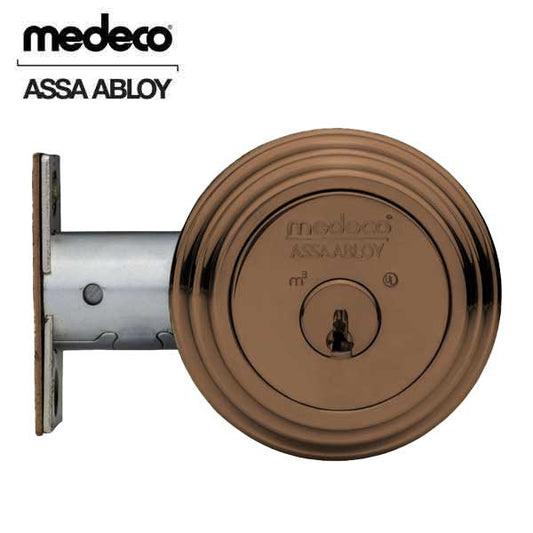 Medeco M3 commercial deadbolt dark bronze