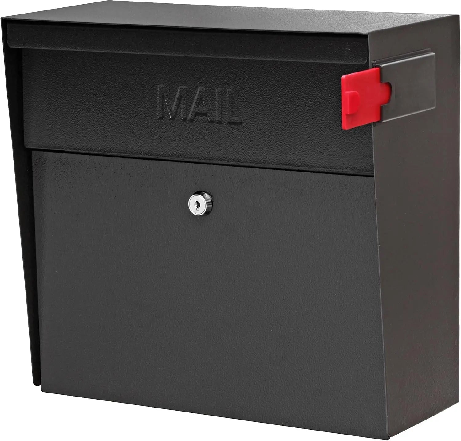 7162 Metro, Black High Capacity Wall Mounted Locking Security Mailbox,Medium