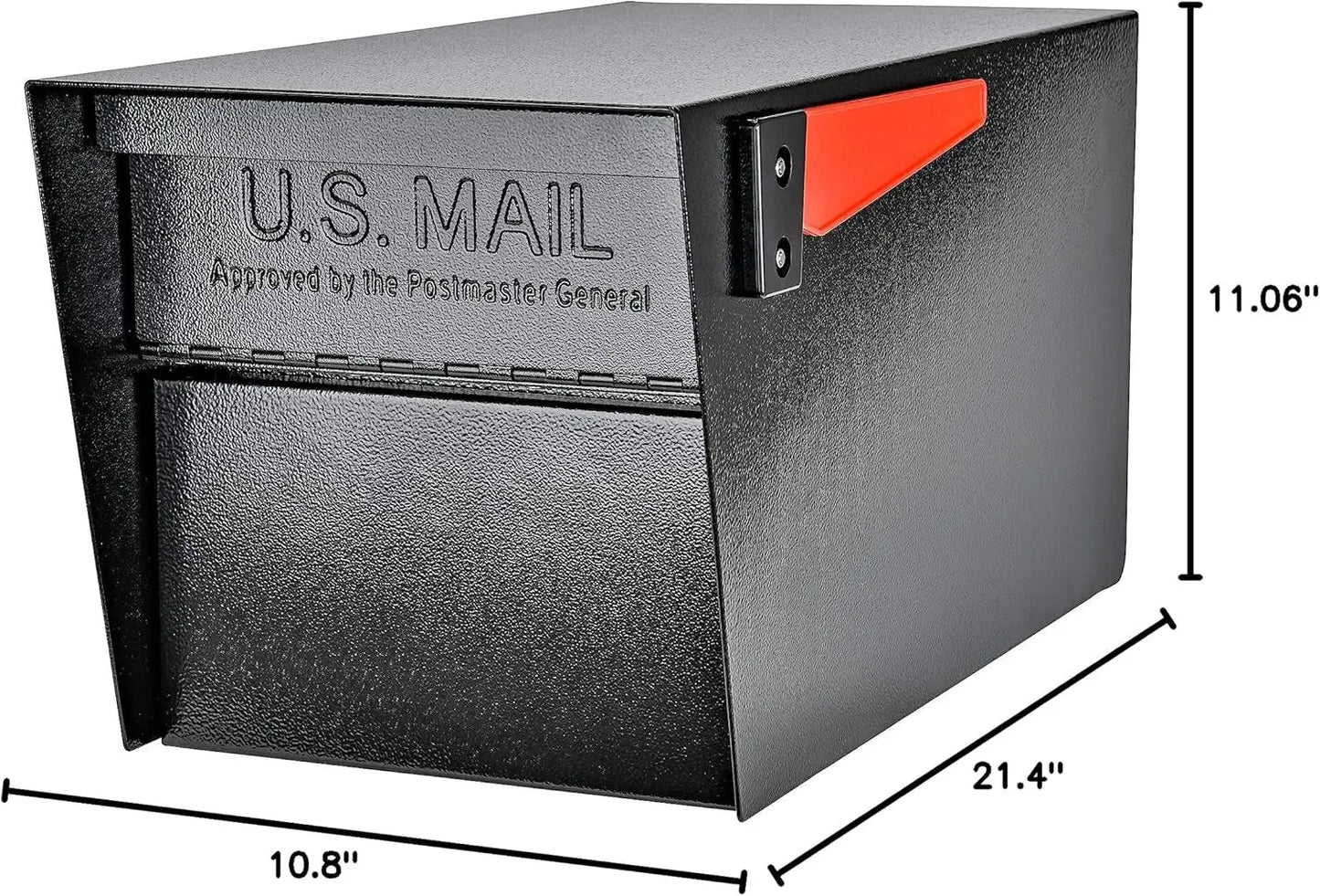 7526 Mail Manager Street Safe Locking Security Mailbox, Black