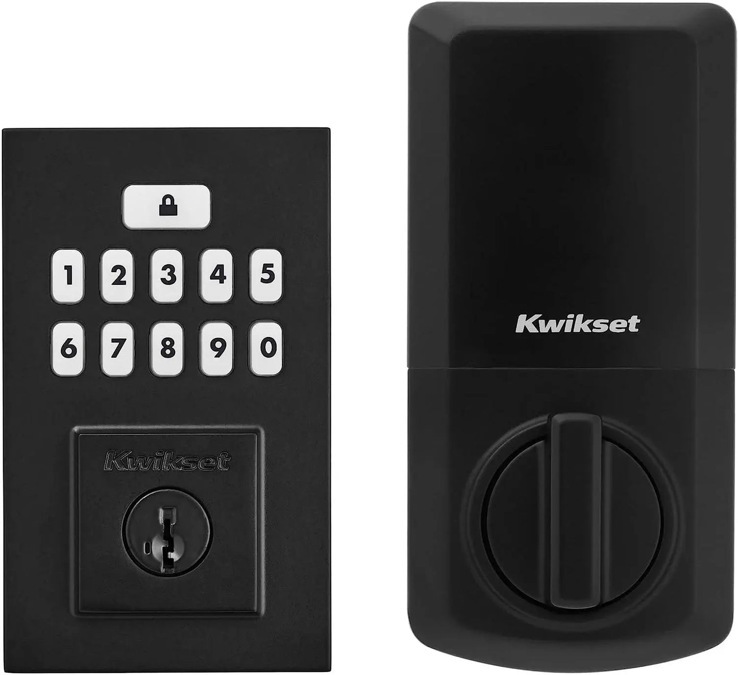 9260CNT-514S Contemporary Smartcode Keypad Electronic Deadbolt Smartkey Matte Black Finish