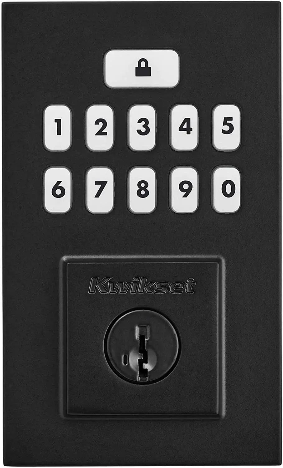 9260CNT-514S Contemporary Smartcode Keypad Electronic Deadbolt Smartkey Matte Black Finish