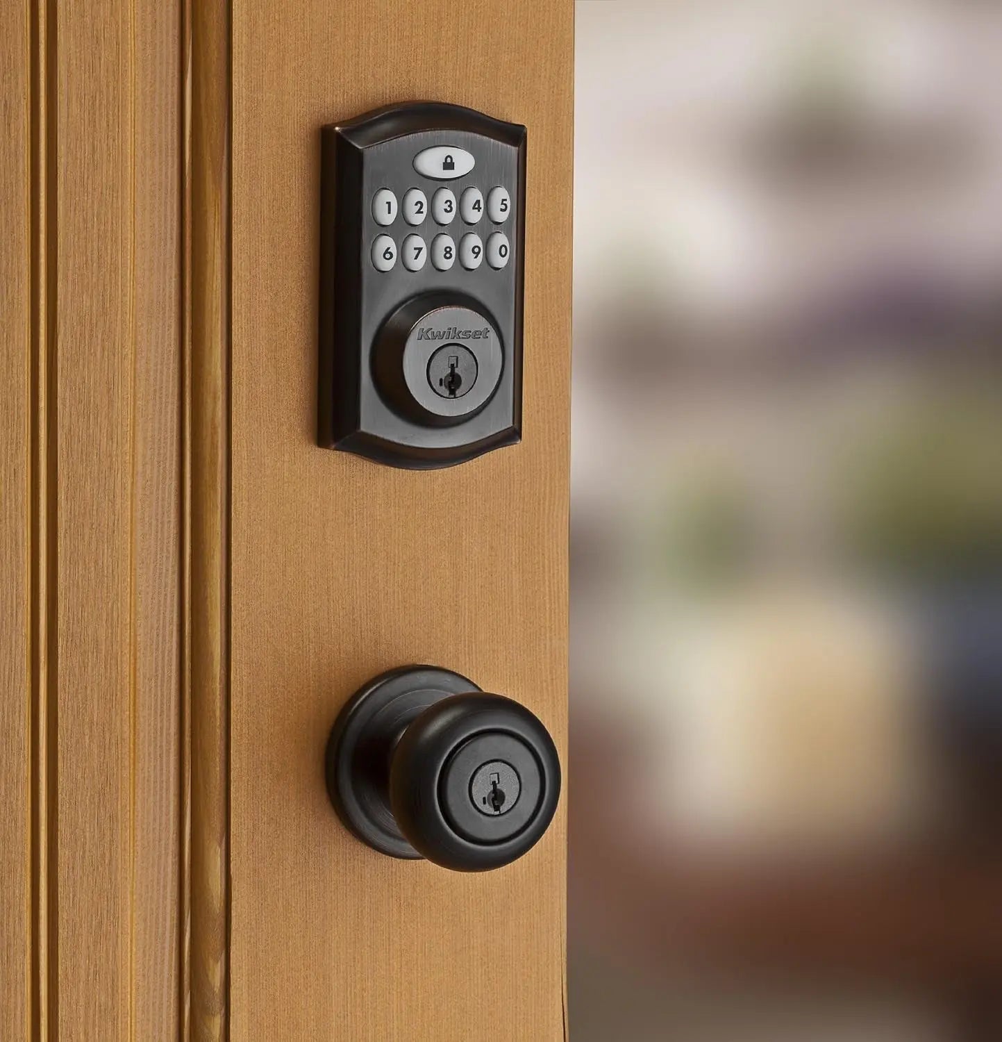 99130-003 Smartcode 913 Non-Connected Keyless Entry Electronic Keypad Deadbolt Door Lock Featuring Smartkey Security, Traditional Venetian Bronze