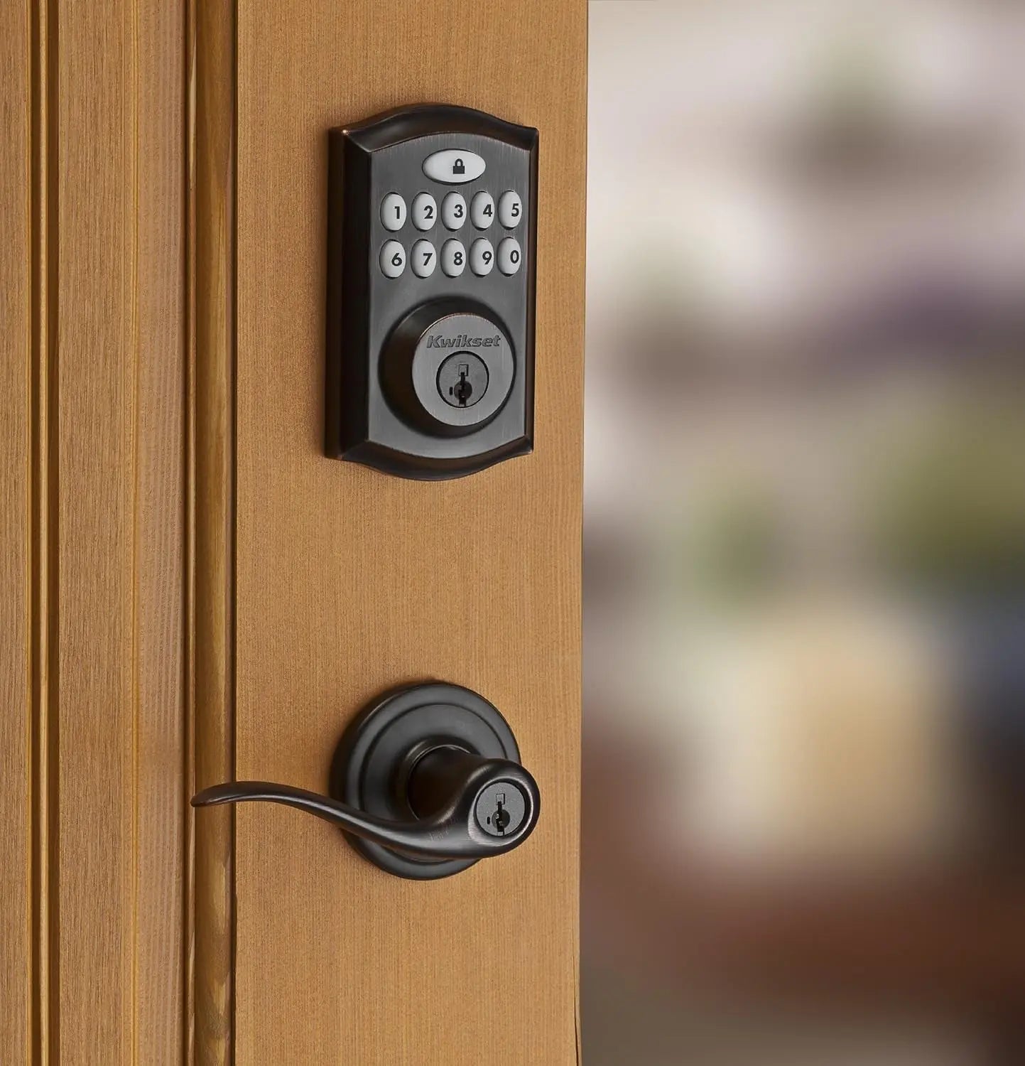 99130-003 Smartcode 913 Non-Connected Keyless Entry Electronic Keypad Deadbolt Door Lock Featuring Smartkey Security, Traditional Venetian Bronze