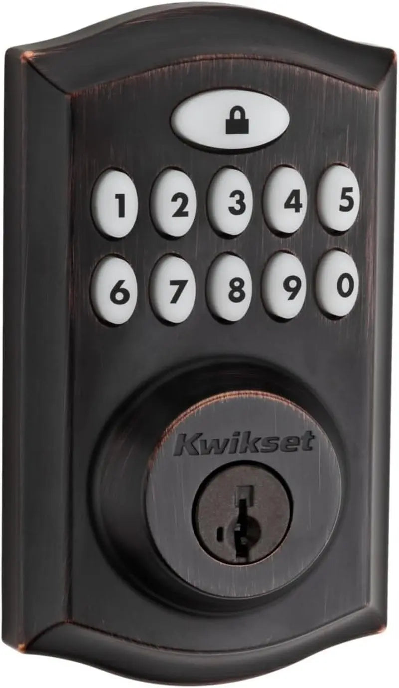 99130-003 Smartcode 913 Non-Connected Keyless Entry Electronic Keypad Deadbolt Door Lock Featuring Smartkey Security, Traditional Venetian Bronze