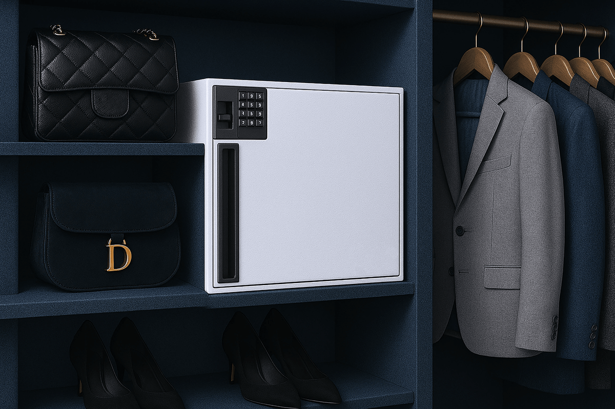 AMSEC CS1620 white fire rated closet safe