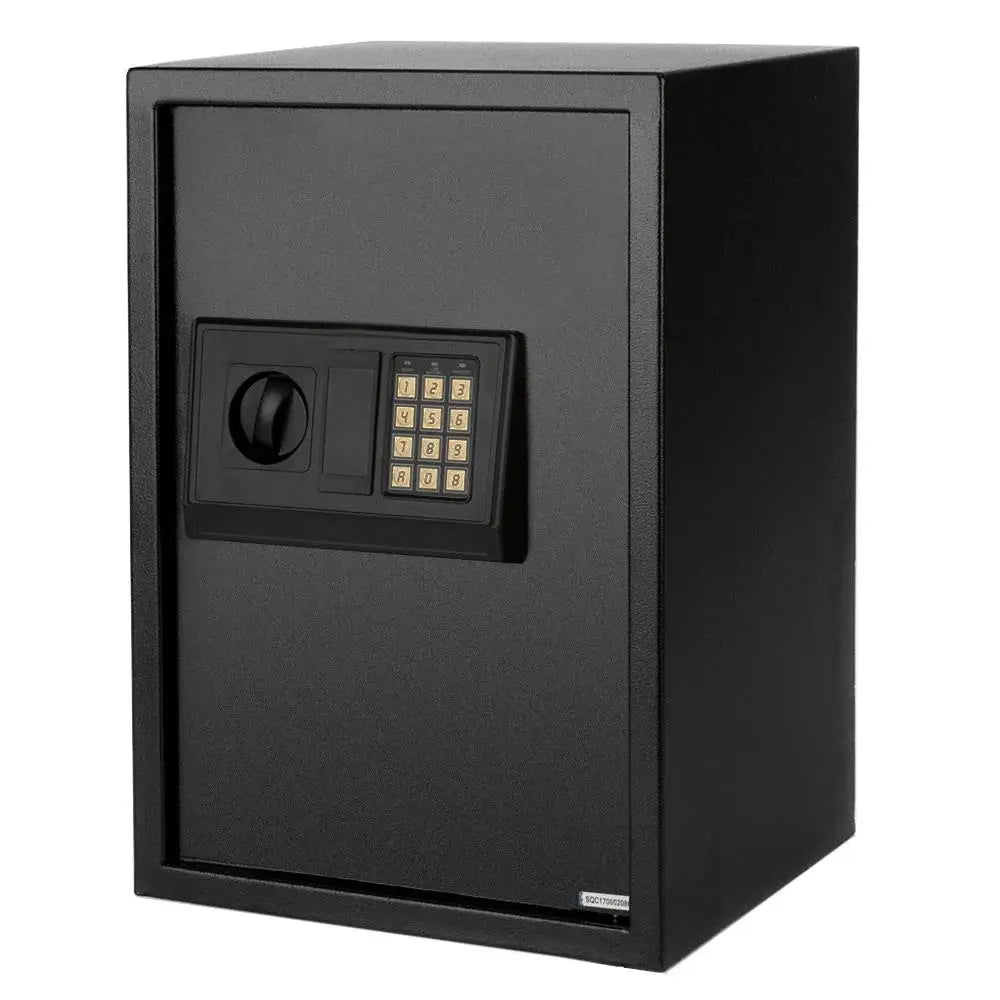 Digital Electronic Safes Safe Box, Keypad and Key Lock, Black