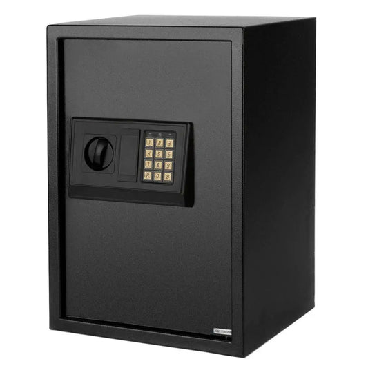 Digital Electronic Safes Safe Box, Keypad and Key Lock, Black