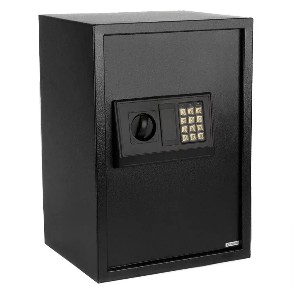 Digital Electronic Safes Safe Box, Keypad and Key Lock, Black