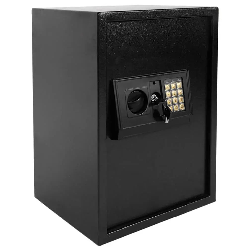 Digital Electronic Safes Safe Box, Keypad and Key Lock, Black