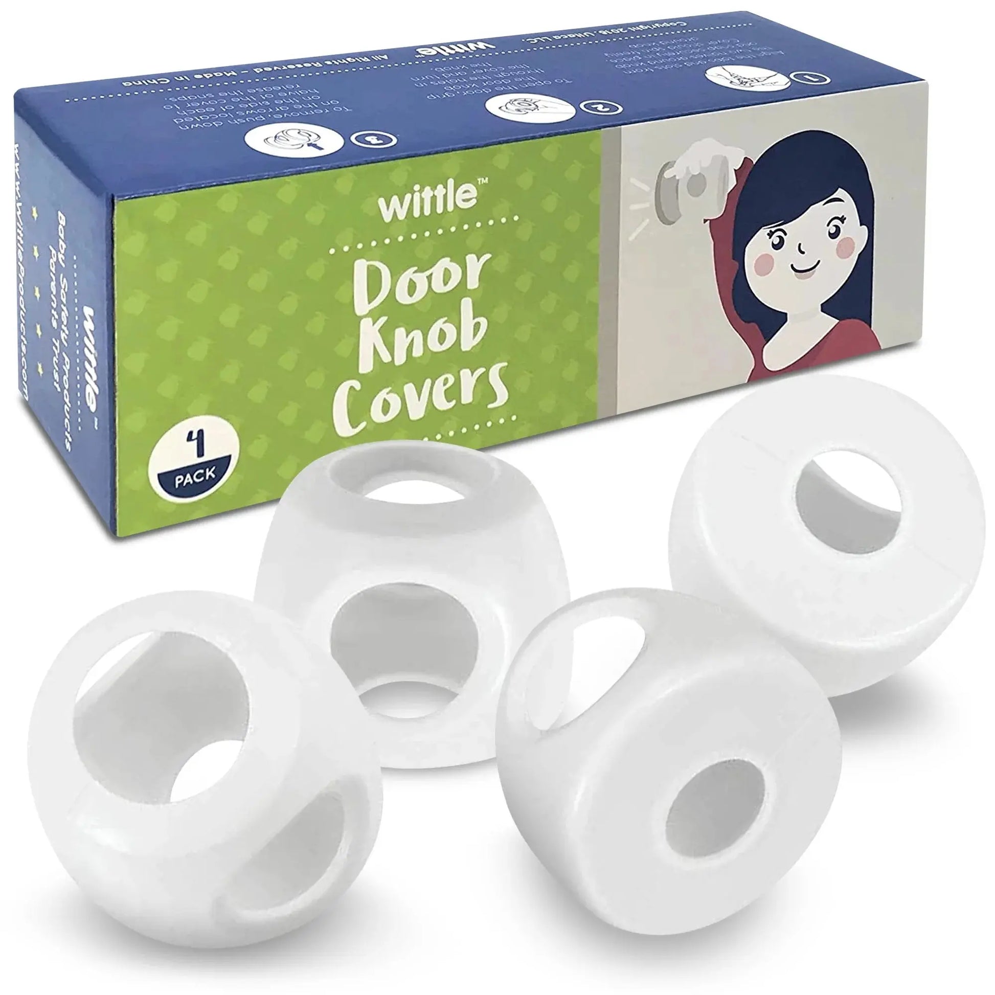 Door Knob Safety Covers (4 Pack) | Child Proof Door Knob Locks