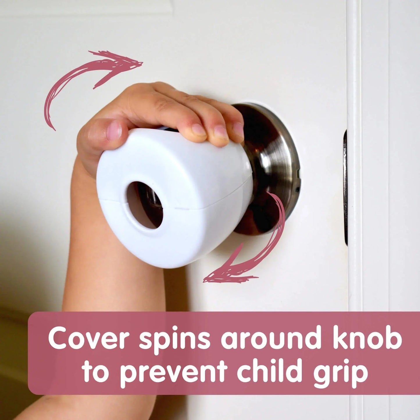 Door Knob Safety Covers (4 Pack) | Child Proof Door Knob Locks