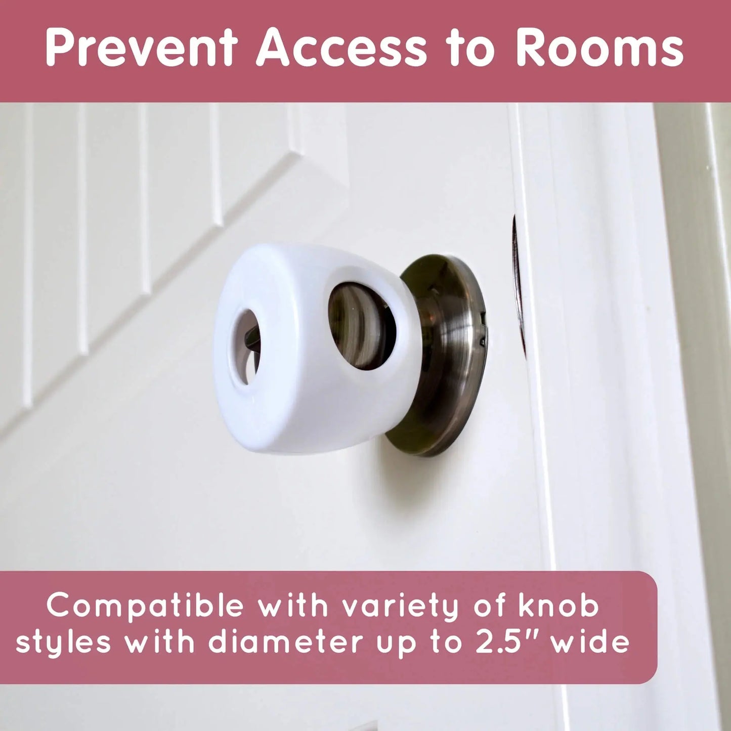 Door Knob Safety Covers (4 Pack) | Child Proof Door Knob Locks