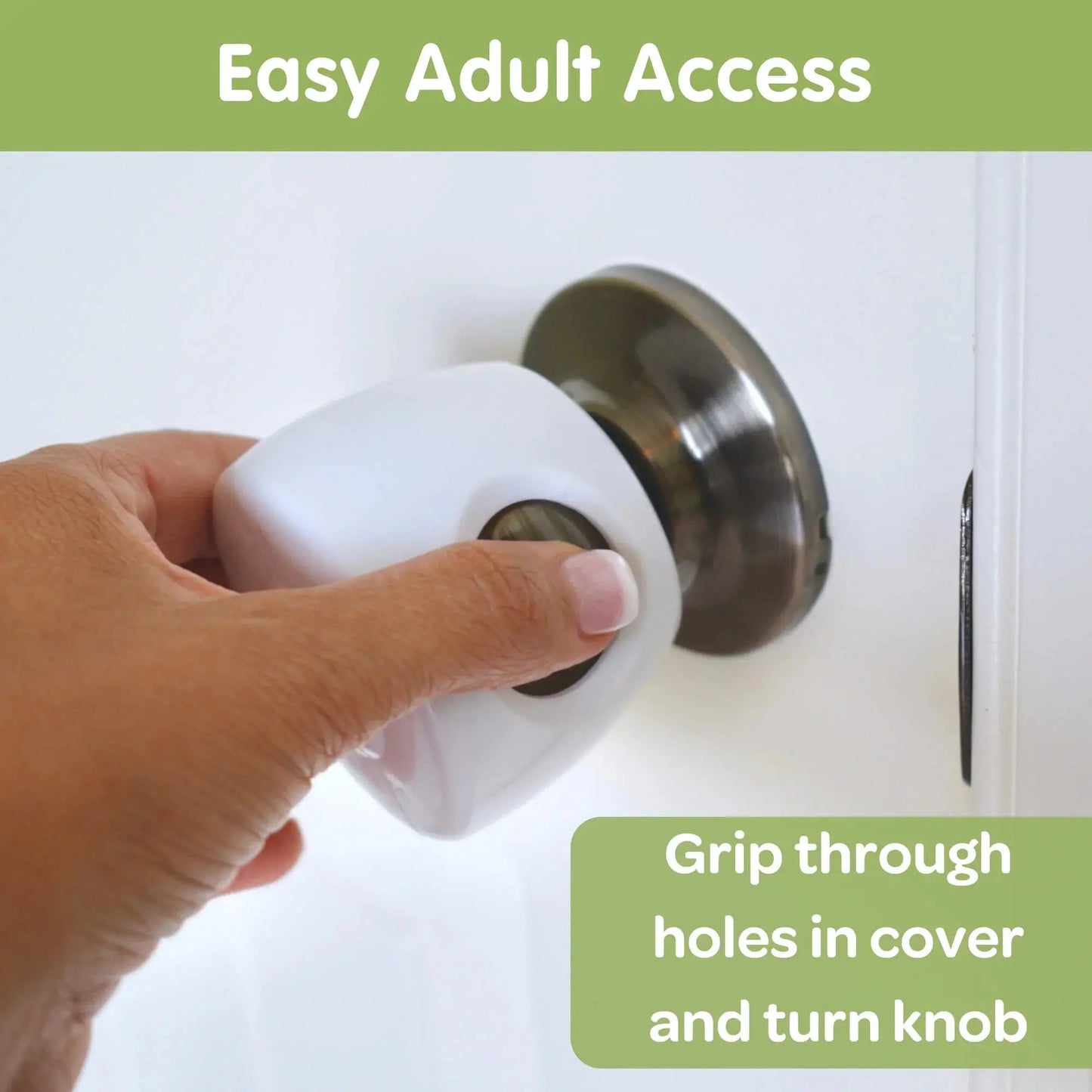 Door Knob Safety Covers (4 Pack) | Child Proof Door Knob Locks