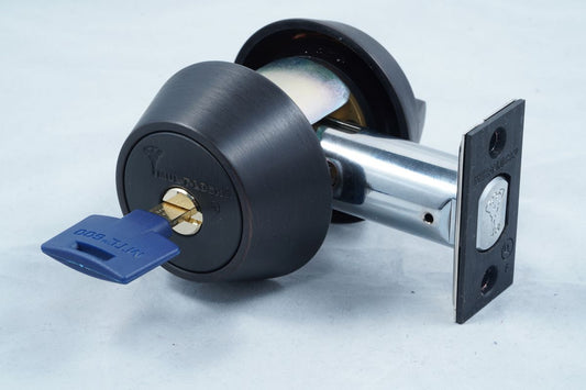 Mul-T-Lock Hercular captive key deadbolt with removable thumbturn
