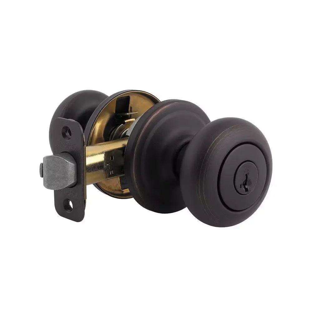 Juno Venetian Bronze Entry Door Knob Featuring Smartkey Security