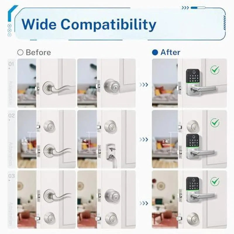 Keypad Smart Door Lock with Handle: Kucacci Keyless Entry Door Lock - Smart