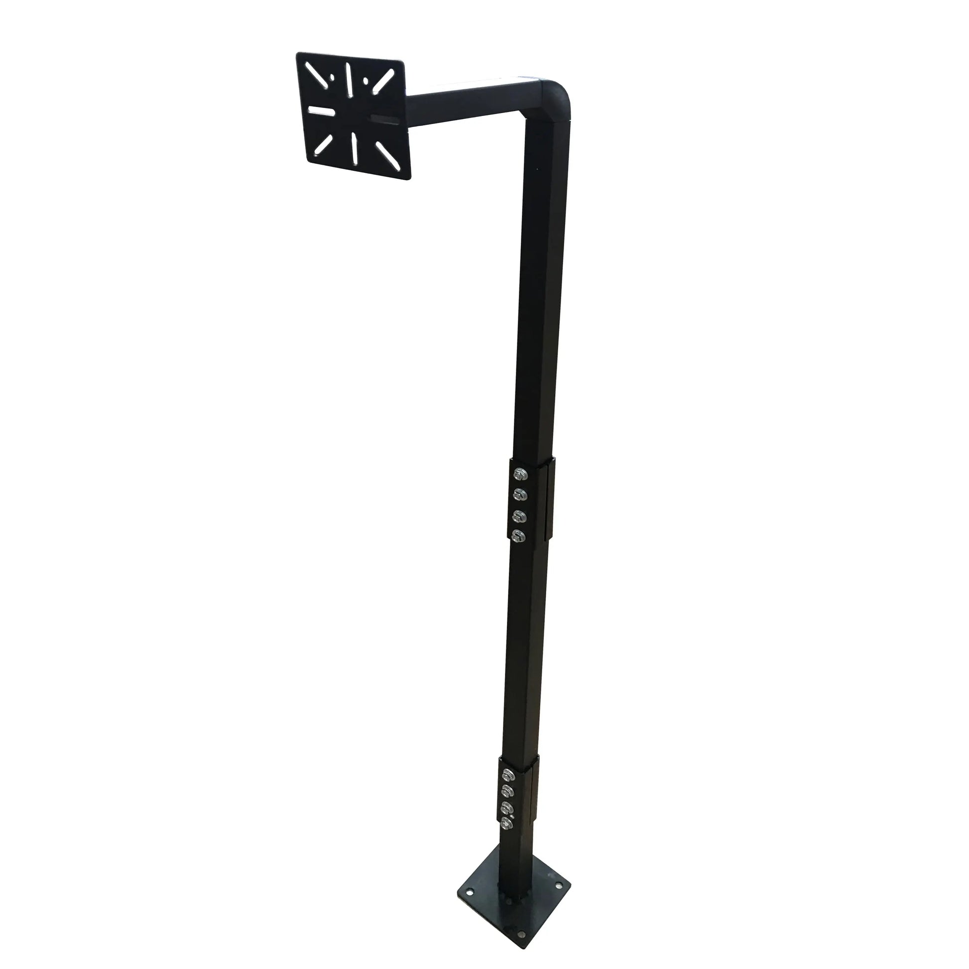 LM107A Universal Iron Keypad Gooseneck Mounting Post Black