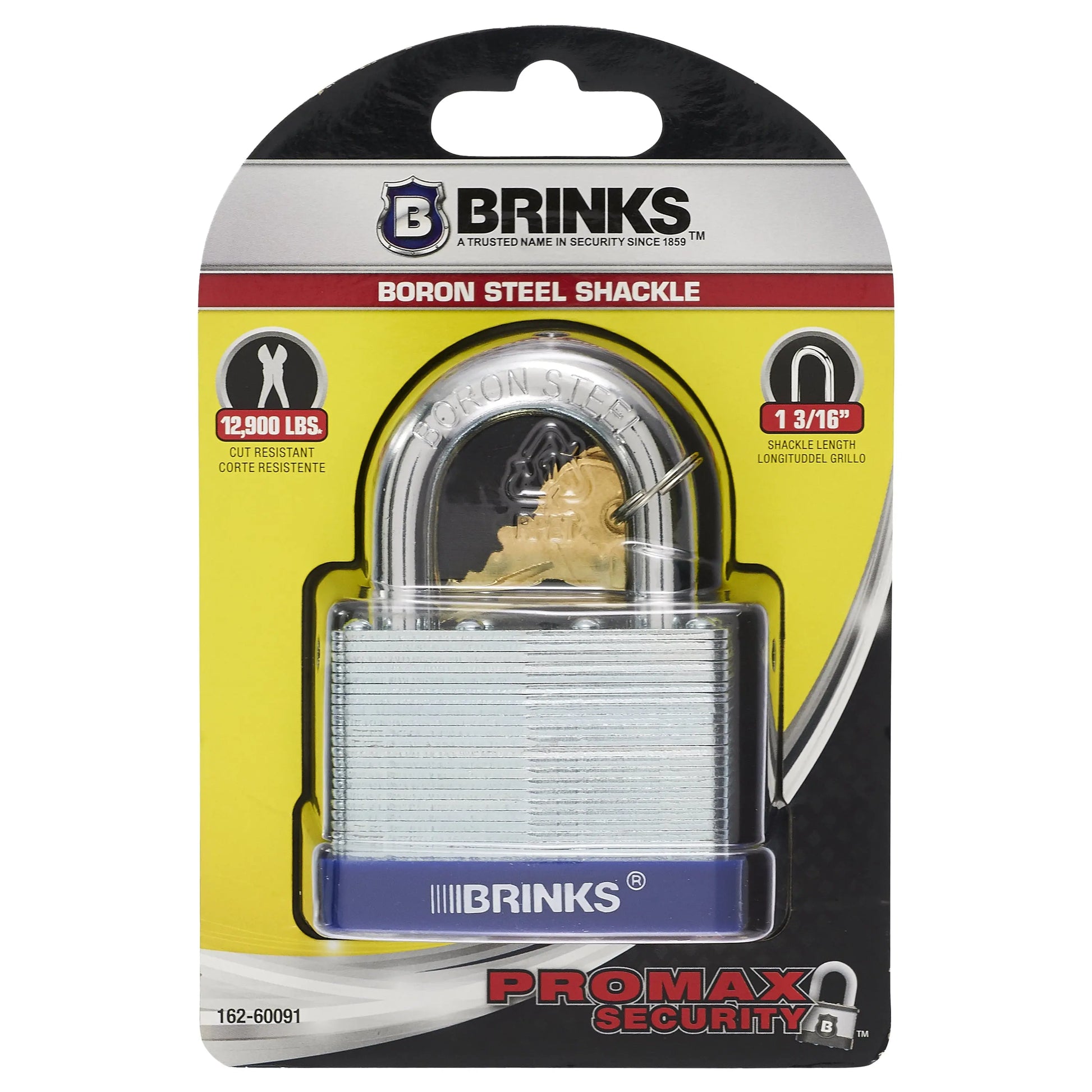 Laminated Steel 60Mm Keyed Padlock with 2In Shackle