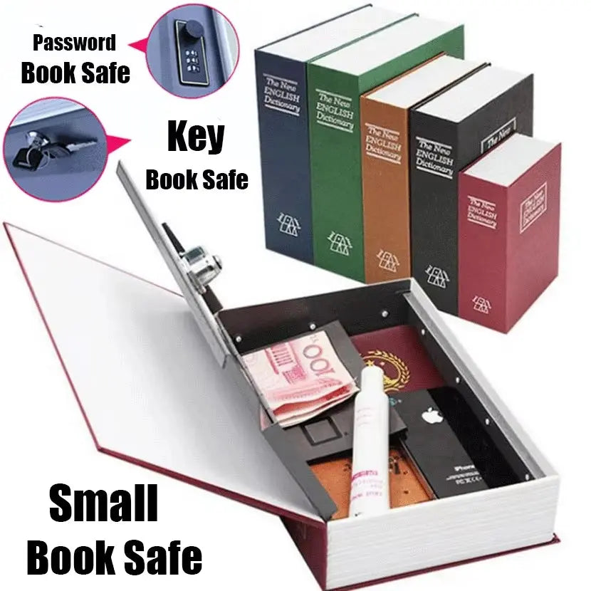 Safe Box Piggy Bank Moneybox Storage Secret Hidden Safes Stash Compartment Security Protection Home Decoration Props Book