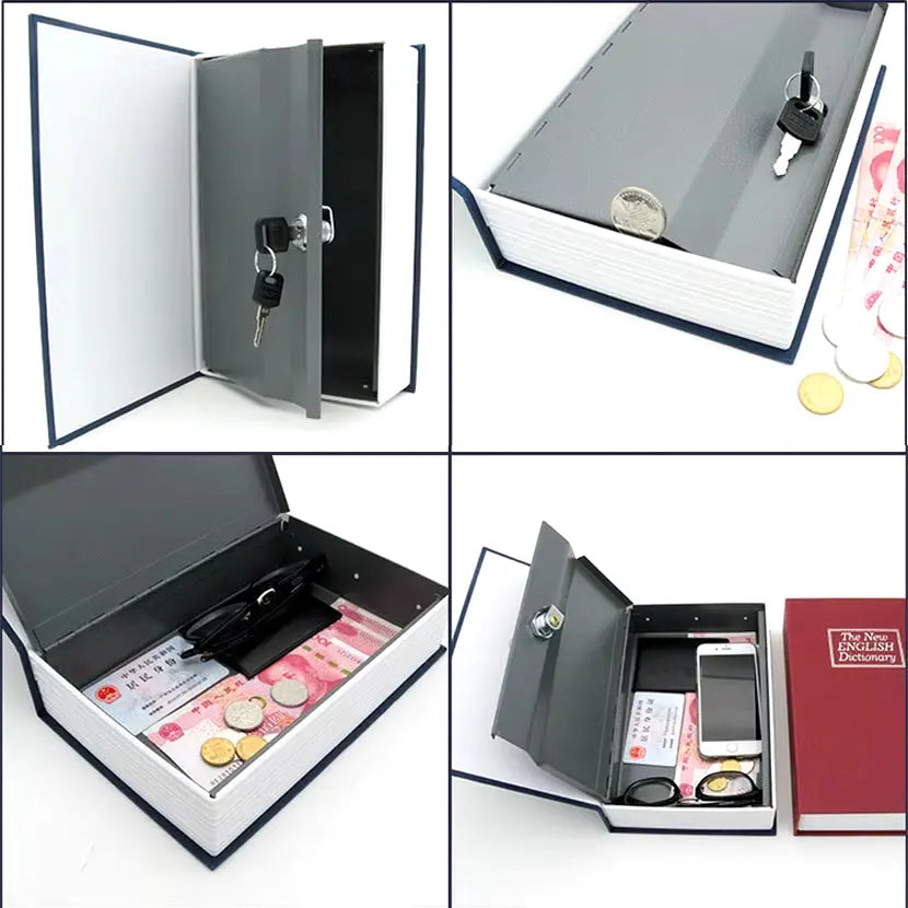 Safe Box Piggy Bank Moneybox Storage Secret Hidden Safes Stash Compartment Security Protection Home Decoration Props Book