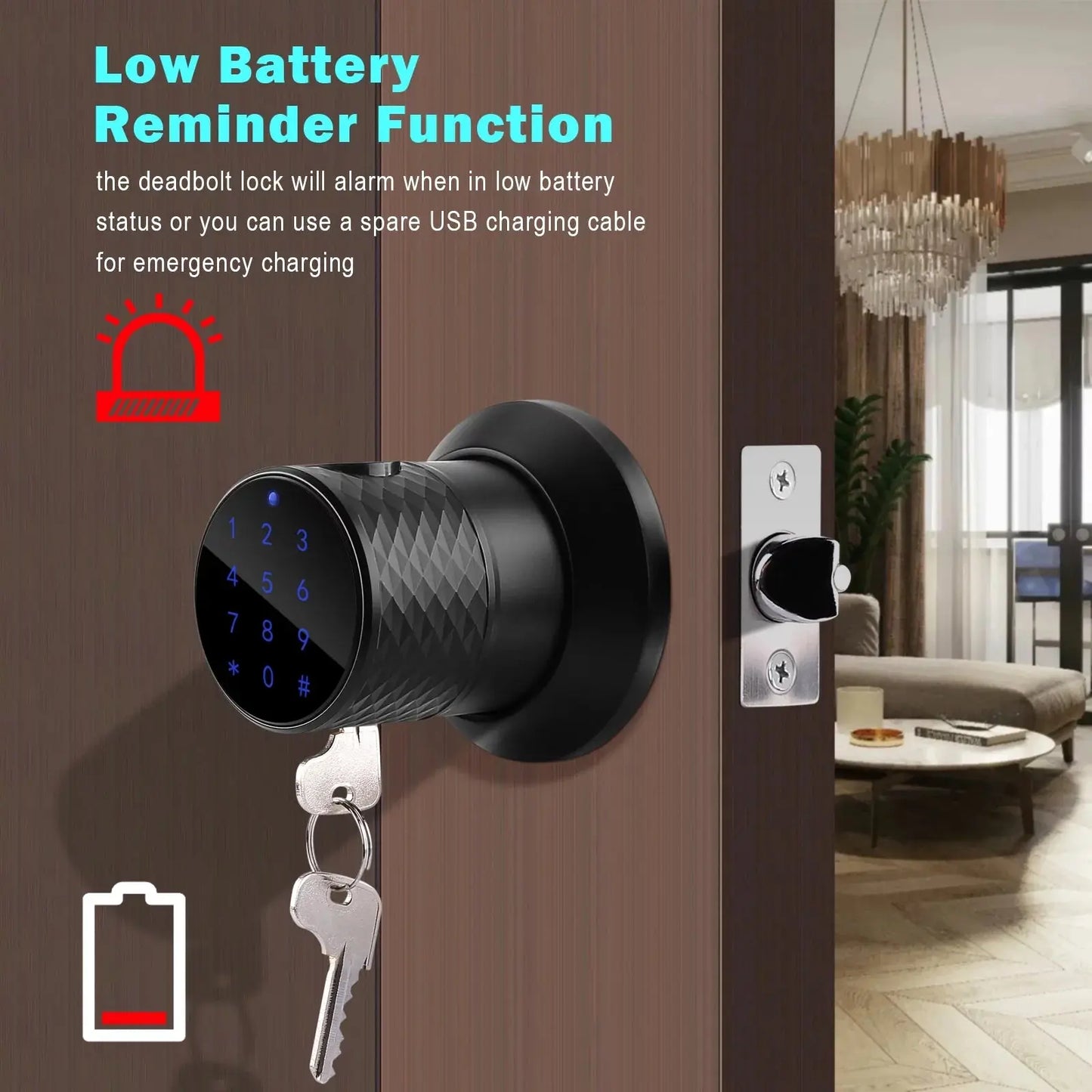 Smart Lock, Metal, Waterproof, Keyless Fingerprint Lock