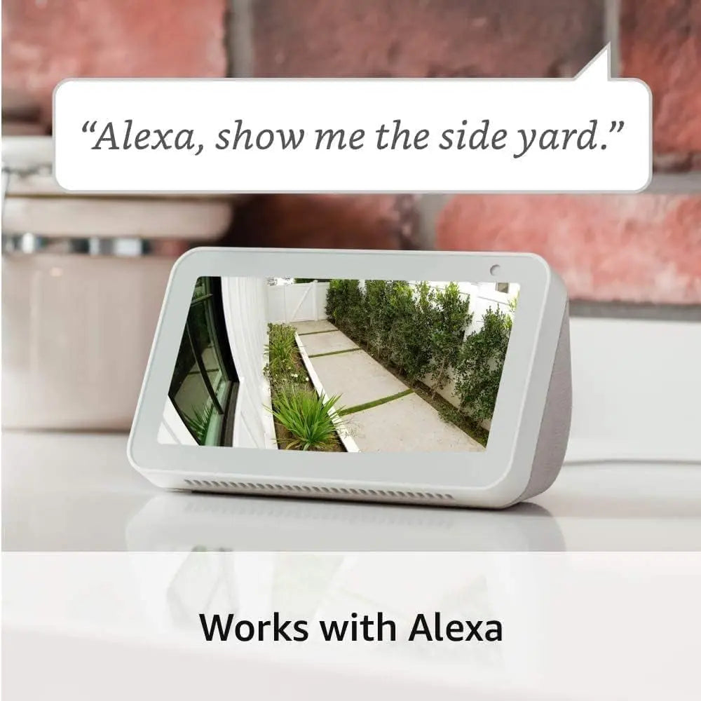 Spotlight Cam Battery HD Security Camera with Built Two-Way Talk and a Siren Alarm, Works with Alexa - White