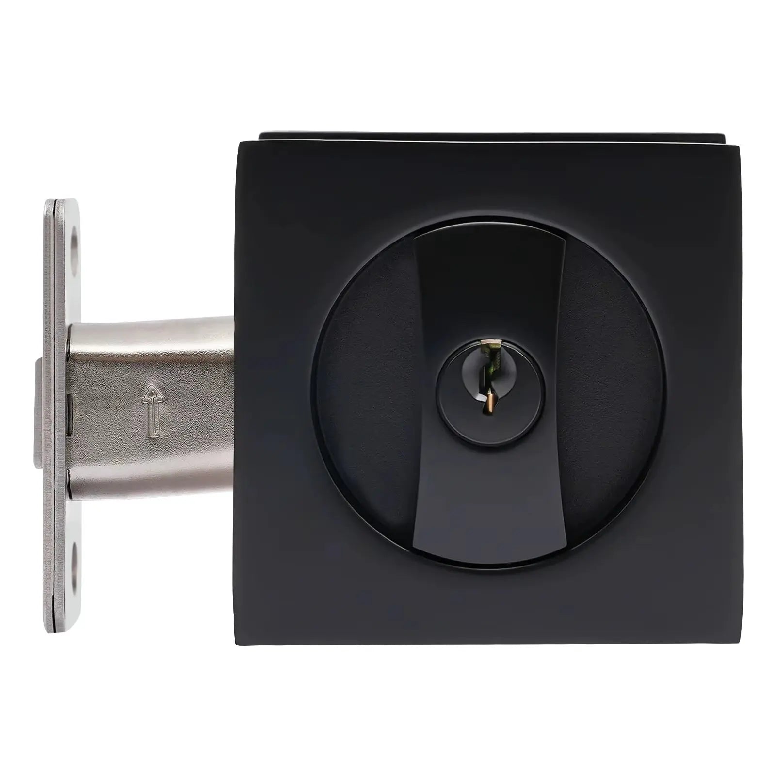 Square Sliding Door Lock Pocket Security Privacy Lock Zinc Alloy Latch & 3* Keys