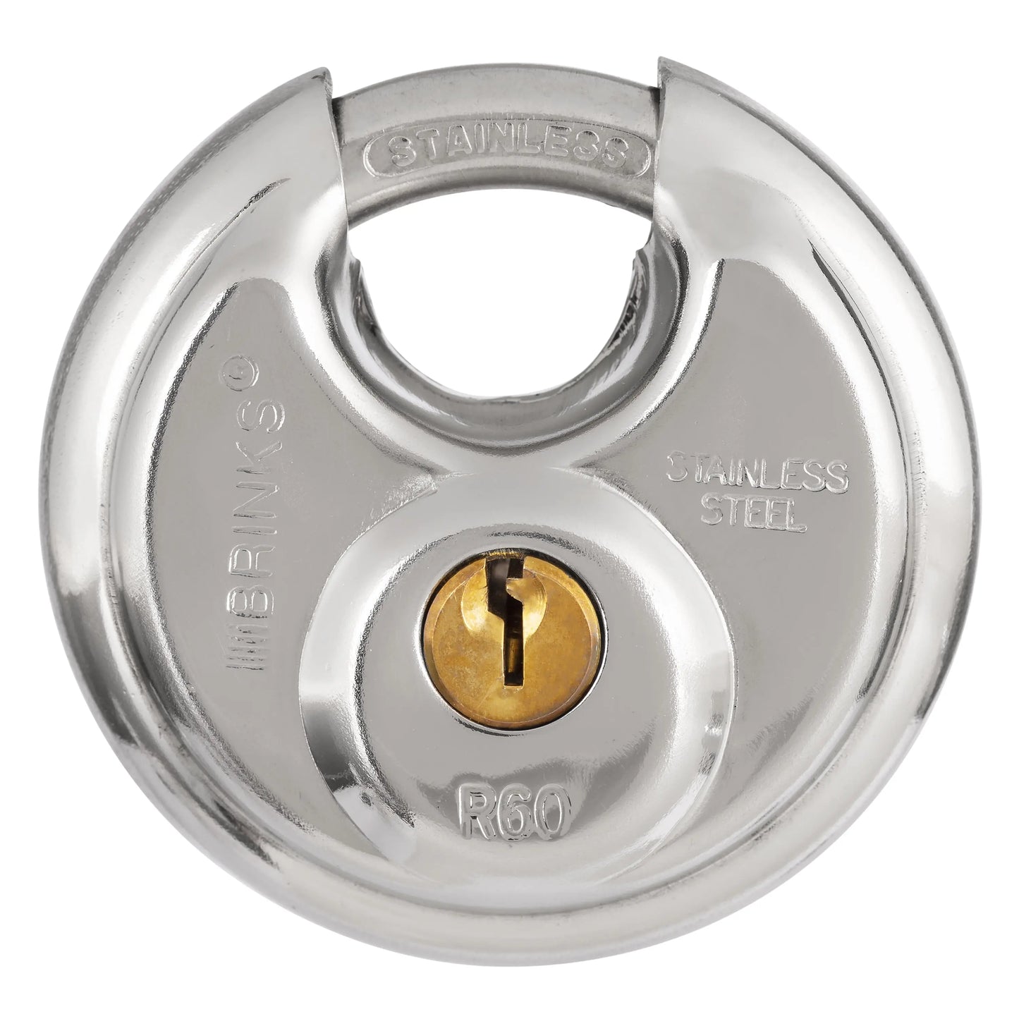 Stainless Steel 60Mm Keyed Discus Padlock with 5/8In Shackle