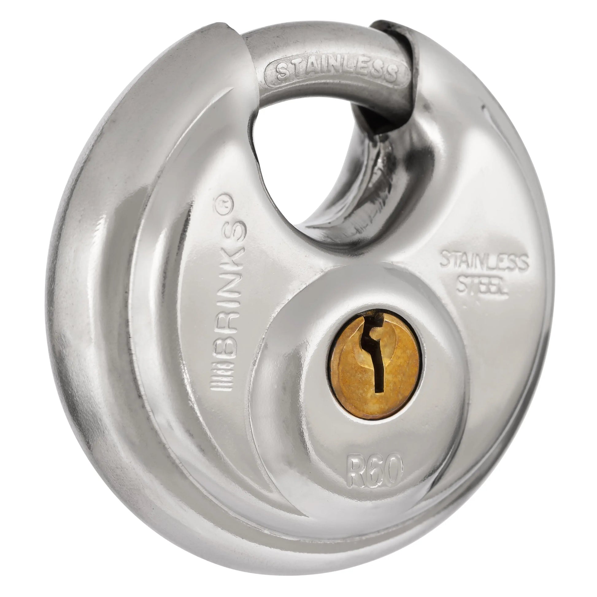 Stainless Steel 60Mm Keyed Discus Padlock with 5/8In Shackle