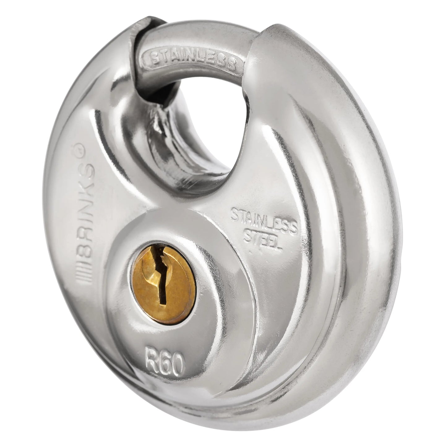 Stainless Steel 60Mm Keyed Discus Padlock with 5/8In Shackle