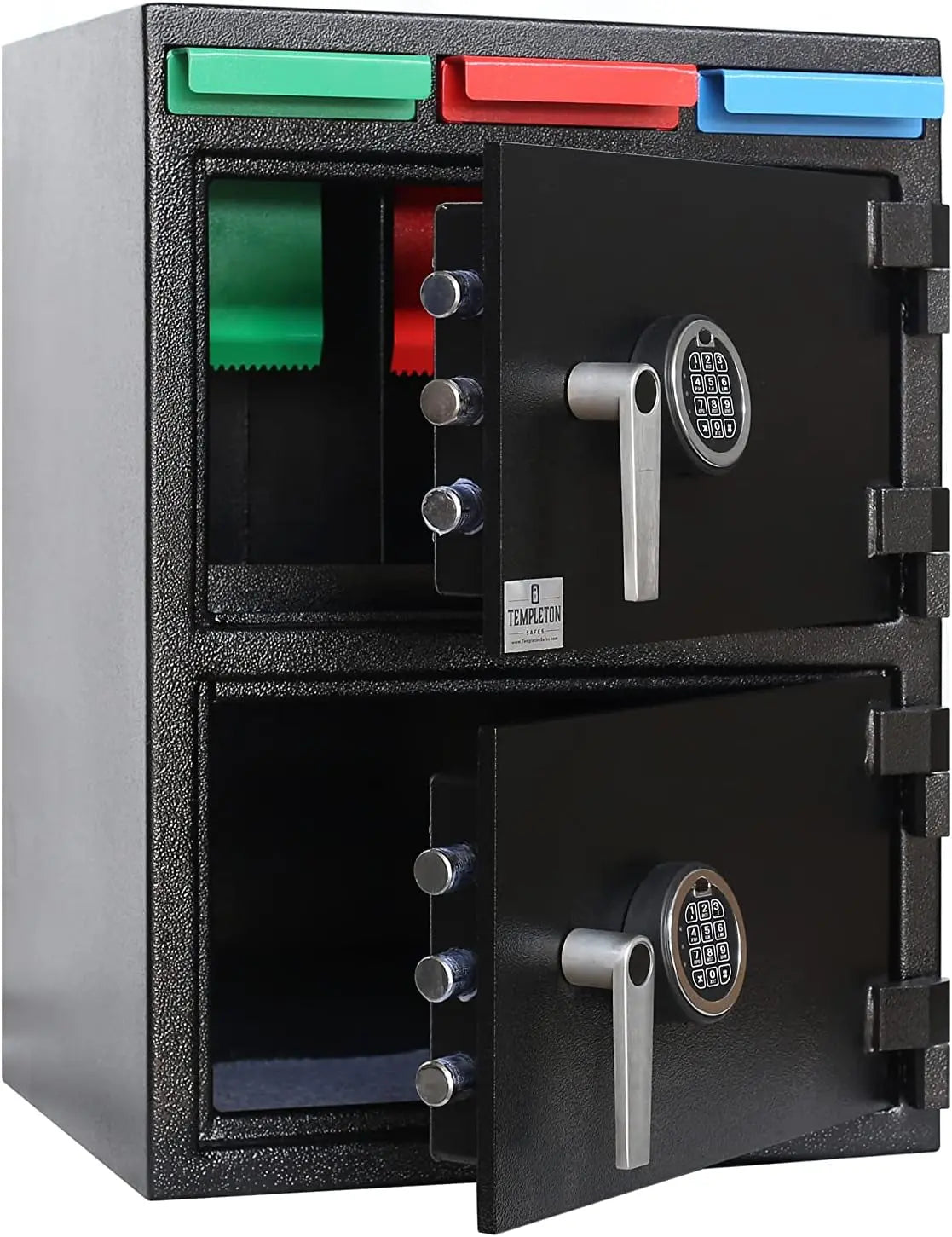 Two Door Multi-User Depository Drop Safe with Electronic Locks & Segregated Drop Slots